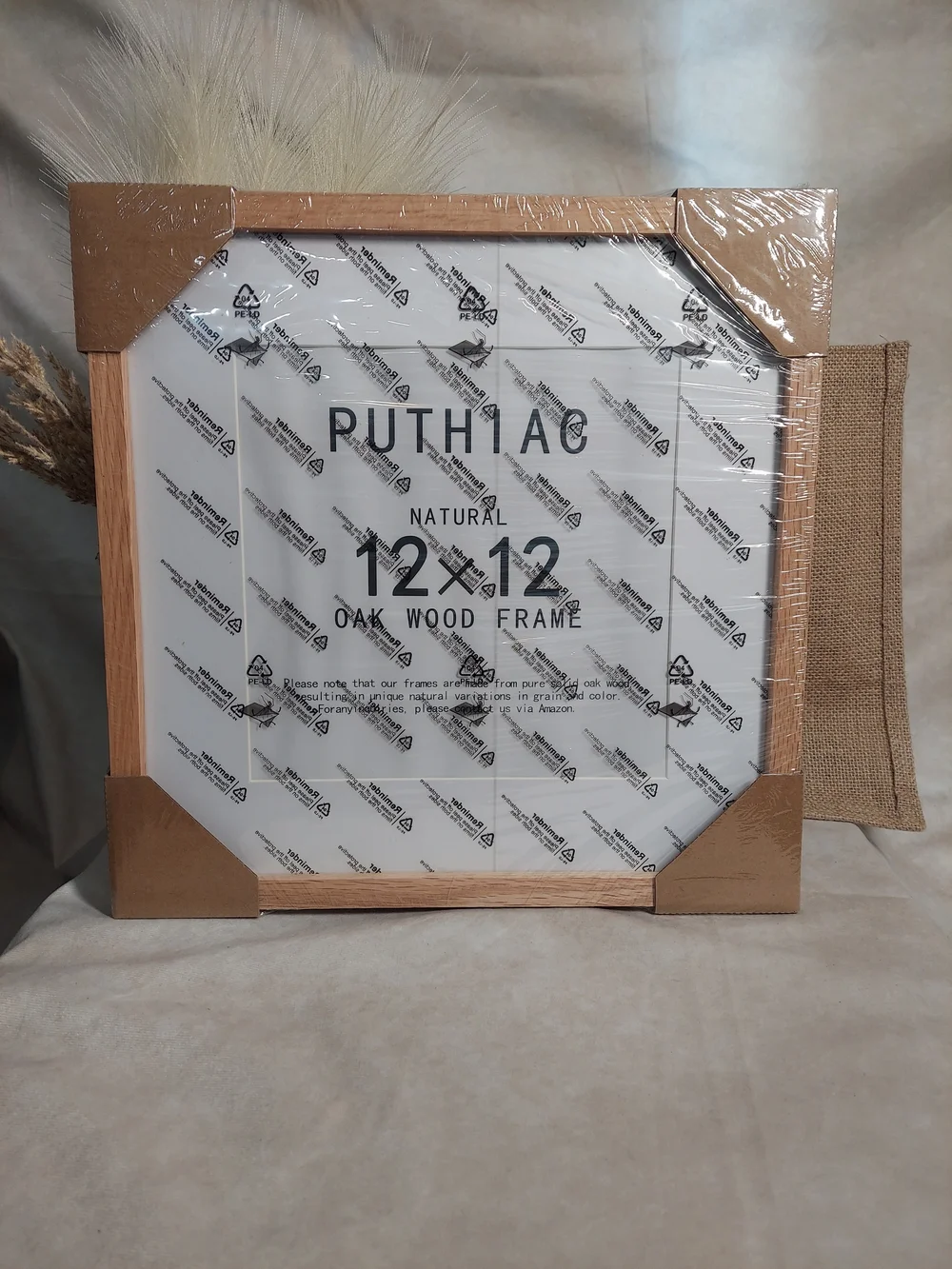 PUTHIAC 12x12 Solid Oak Wood Picture Frame Natural Minimalist NIB